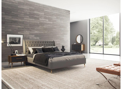 Design Bedroom Complete 5tlg Bed 2x Bedside tables Chest of drawers with Mirror