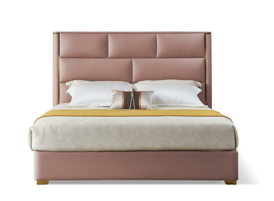 Designer Bed Bedroom Beds Leather Hotel Luxury Upholstery Seat Bed frame