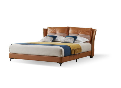 Designer Bed Bedroom Beds Textile Leather Hotel Luxury Upholstery Fabric Seat