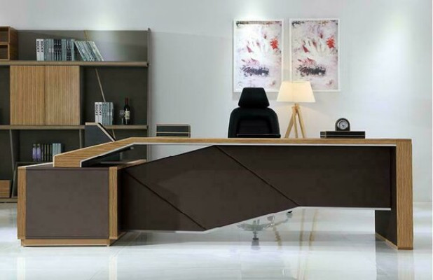 Designer Office Study Armchair Table Complete Set Furniture 2pcs. Desk