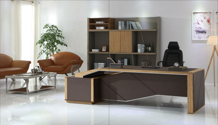 Designer Office Work Room Set Armchair Table Complete Furniture 3pcs.