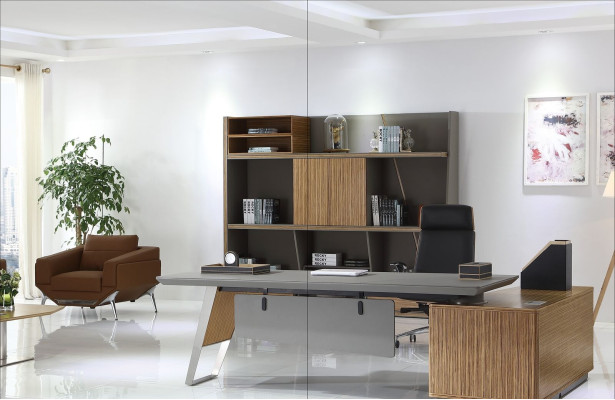 Designer Office Work Room Set Armchair Table Complete Set Furniture 2pcs