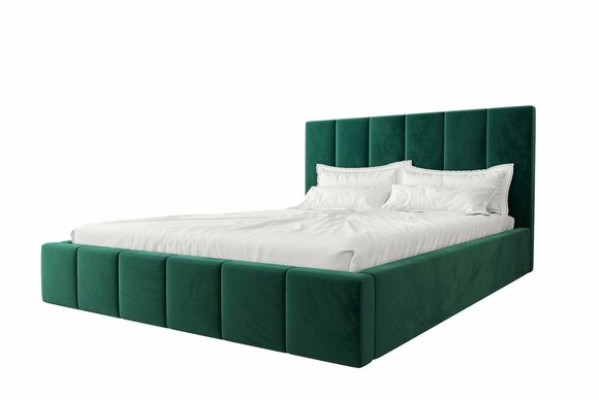 Double bed luxury velvet textile bed double bedroom design 160x200cm