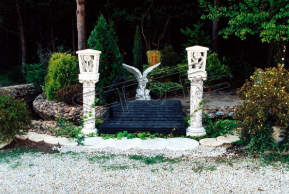 Elegant designer column garden figure column stand decoration sculpture