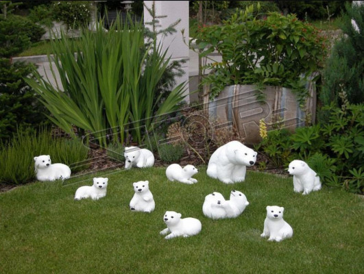 Polar bear figure 21cm statue bear garden decoration figures statues decoration