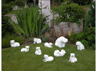 Polar bear figure 21cm statue bear garden decoration figures statues decoration