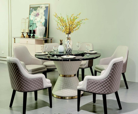 Dining room Design Furniture Chair Group Table 4 Leaning Chairs Set Suite