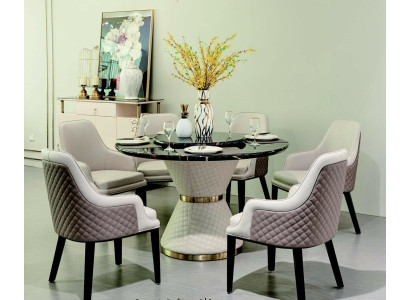 Dining room Design Furniture Chair Group Table 4 Leaning Chairs Set Suite