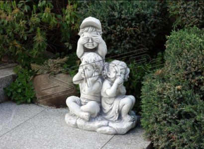 Figure Sculpture Playing Children Garden Sculptures Figures Statues