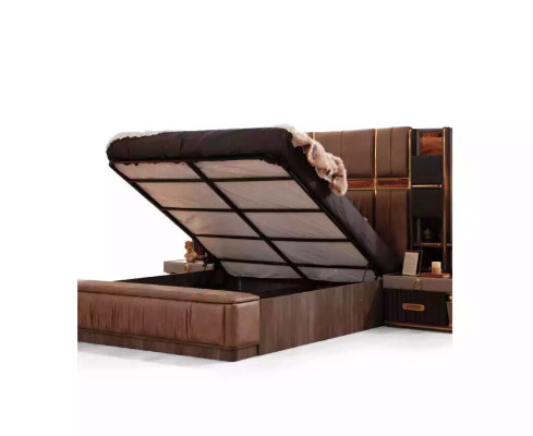 Suite Luxury Bedroom Double bed Suite Bed Set 4pcs Beige
