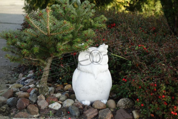 Garden Decoration Owl Patio Stone Decorative Figures Nature Statue
