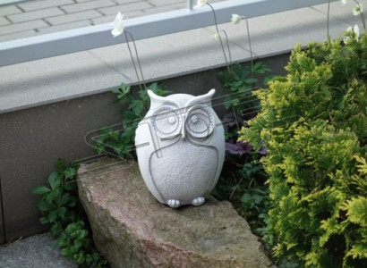 Garden Decoration Owl Patio Stone Figures Decorative Nature Statue