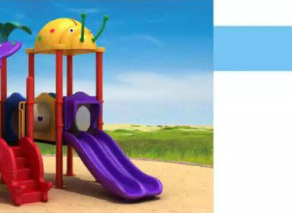 Children's area with slides entertainment for children garden playgrounds