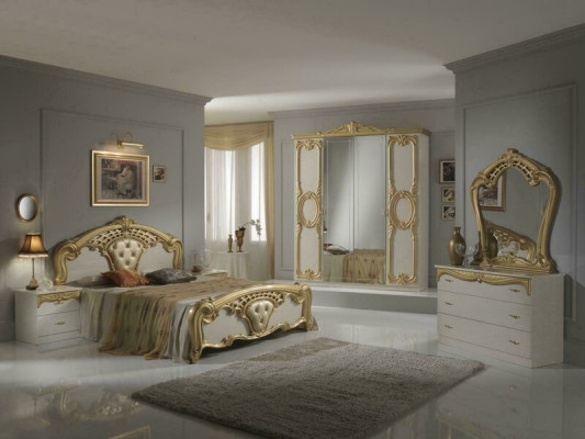 Classic s Bed frame t Bedroom Set 3 pcs. Bed + 2 Bedside tables Stil Furniture