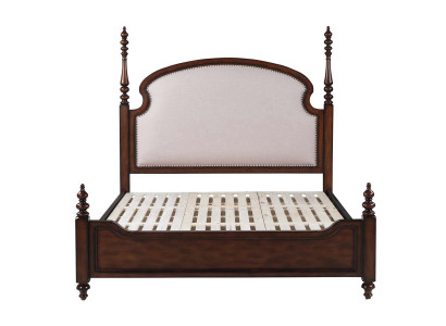 Classic s Bedroom Bed Brown Textile Beds Upholstery Double 180x200cm new