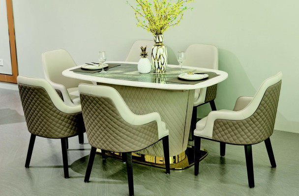 Complete Set Dining table + 6 Chairs Dining room Suite Ess Group Table Tables 7 pieces