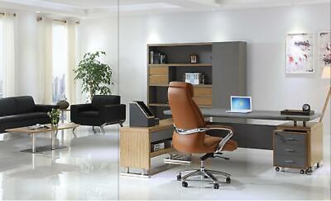 Complete set furniture 2 pieces. Desk Designer Office Work Room Armchair