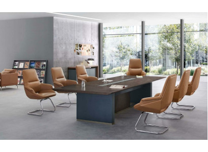 Conference room meeting table + 6x chairs training tables tables 7 pieces.