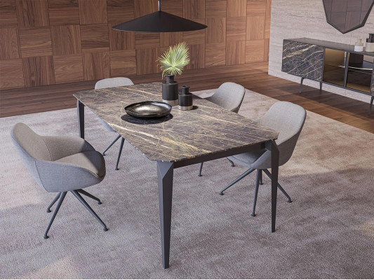 Luxury Dining room Complete Dining table 4x Chairs Furnishings Sideboard with Mirror