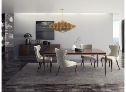 Luxury Dining room Set 6pcs new Dining table 4x Chairs Furnishings Sideboard