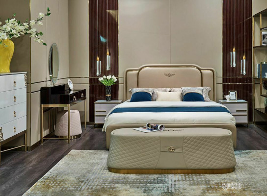 Luxury Bedroom Bed Bedside table Chest of drawers 4 pcs. Bedroom set