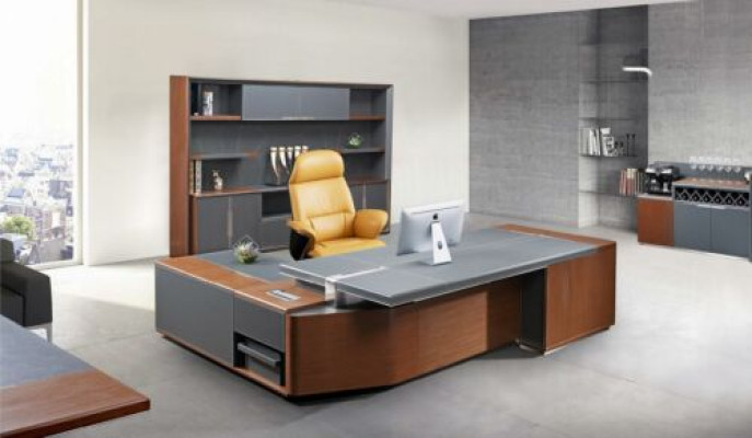 Luxury Desk Leather Wood Tables Office Table Furnishings Designer