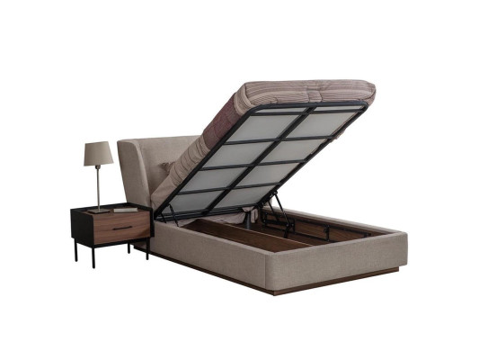 Modern Complete Bed Luxury Bedside table Bedroom Set 2pcs Wood Furniture
