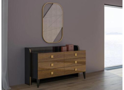 Modern Luxury Bedroom Chest of drawers with Mirror Design Wardrobe Furniture
