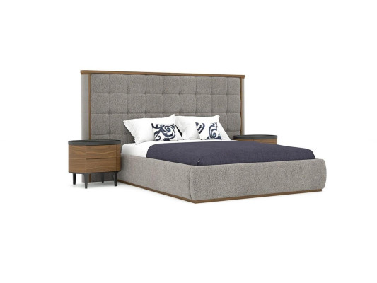 Bedroom Luxury Set 4pcs Bed 2x Bedside tables Design Stool Modern Furniture