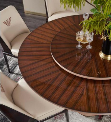 Dining table Brown Round Tables Design Furniture Luxury Dining room Table Kitchen