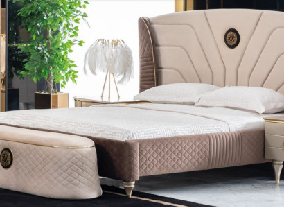 Beds Double bed Hotel Bed Frame Double Wood Furniture Bed Upholstery Luxury Design