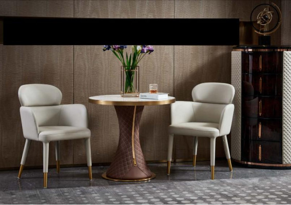 Dining Table Suite Armchair Chairs Group 3pcs. Set of Italian style furnishings