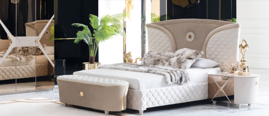 Double beds modern bed frame beds set 3 pieces. Bedroom Bed Bedside table