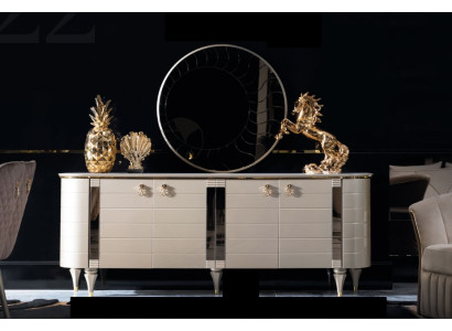 Chest of drawers Mirror Wood Chests of drawers Suite Modern Wardrobe Console Furniture new Set 2pcs