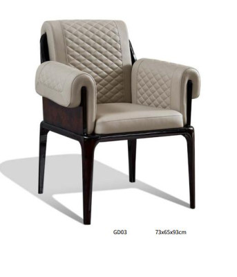 Chairs Dining room Modern Design Furniture Wood Luxury Beige 4x Leaning Chairs Dining Chair