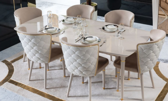 Dining room set Table 6x Chairs Seating group Dining room set Table Set 7 pieces. new
