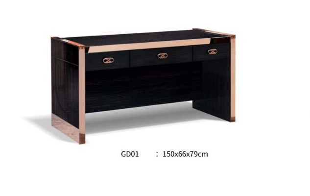 Office desk Wood Brown Table Study room Tables Office Modern Design Furniture Luxury