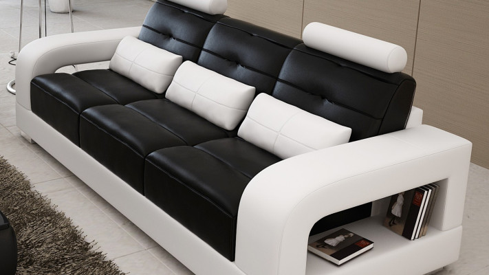 Leather sofa couch sofa set 3+1+1 seater sets design living room