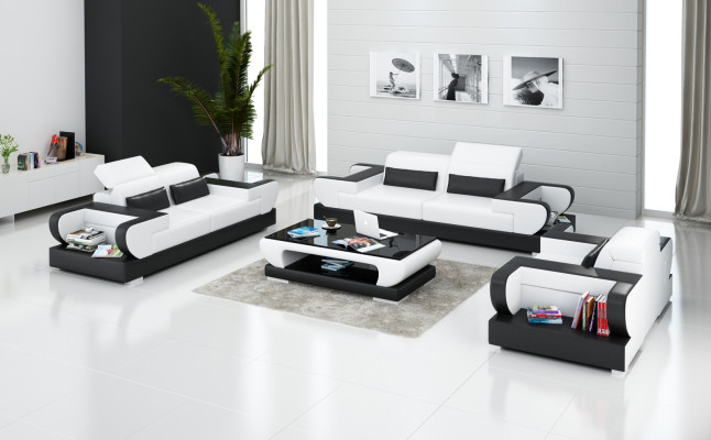 Luxurious Sofa set Living room Suite Leather Upholstery Couches Sofa