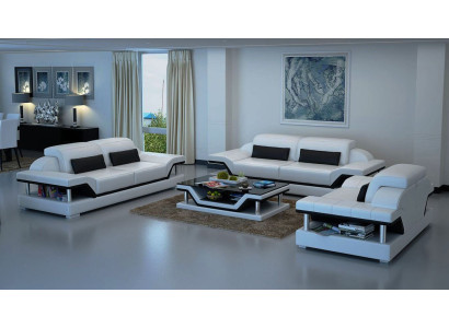 Leather Upholstery Couches Sofa Luxurious Sofa set 3+2 + Coffee table Suite new