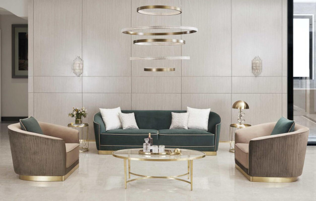 Classic Living room Sofa set Couch Seating group PolsterGroups Sofa