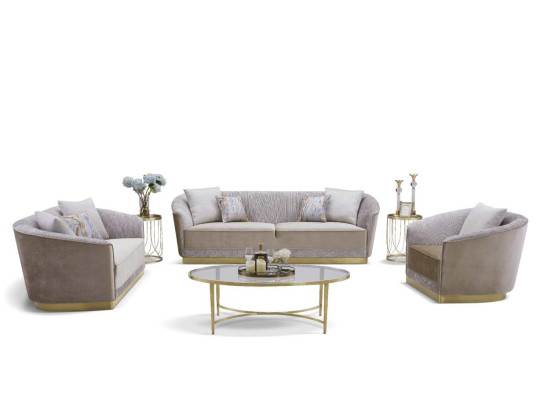 Classic Living room Sofa set Couch Seating group PolsterGroups Sofa