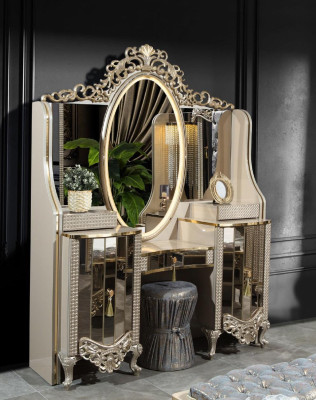 Dressing table Console table Dressing table Dressing table Beige Wood new