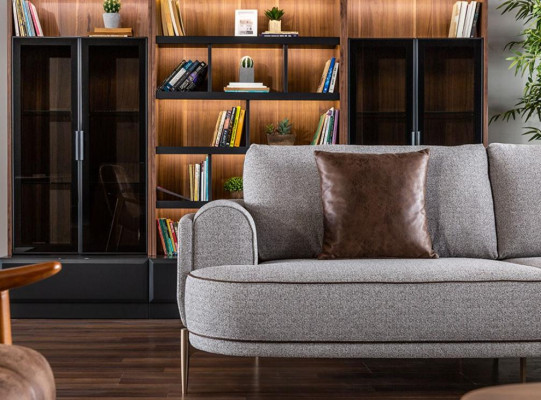 Fabric Sofa Corner sofa L-shape Sofa Fabric Sofas Gray Modern Living room Furniture
