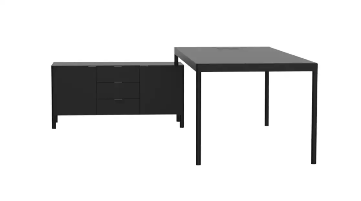 Corner desk Sideboard Coffee table Study room Modern Wood Black