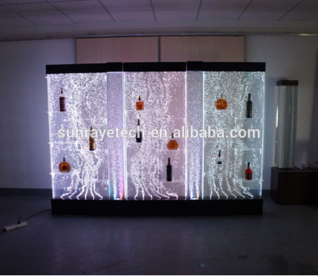 LED Shelf Bar Water Wall Decorative Column Illuminated Water Walls Bar Counter