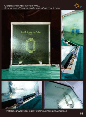 Water wall water column waterfall led partition luxury design
