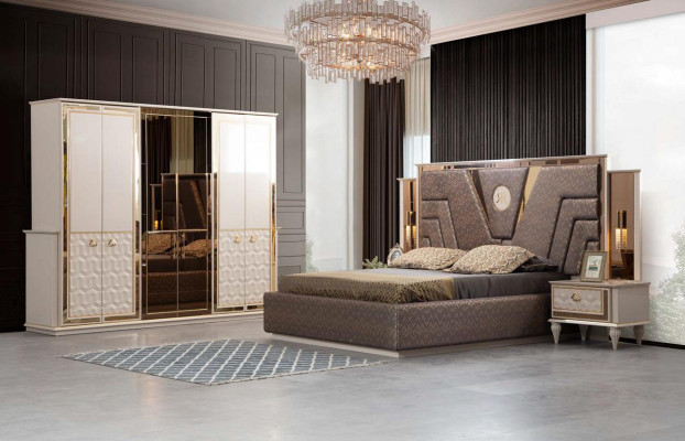 Create a cozy atmosphere with this modern bedroom set