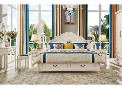 Double Hotel Beds Bedroom 180x200 cm Wood Bed Upholstery Design Luxury new