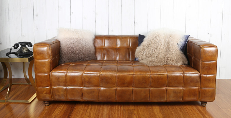 Classic Genuine leather Couch Upholstery Sofa set Seat Sets Couches 3pcs new
